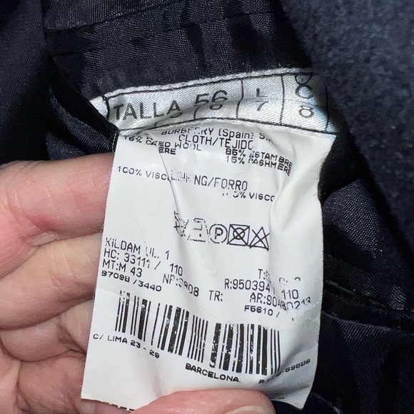 Burberry London Navy wool/Cashmere Blazer. 46L - Picture 5 of 6